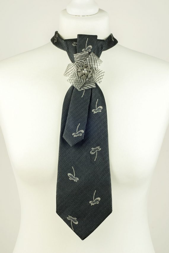 Grey Colour Silk Necktie