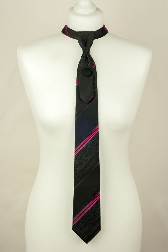 Cravate noire faite main