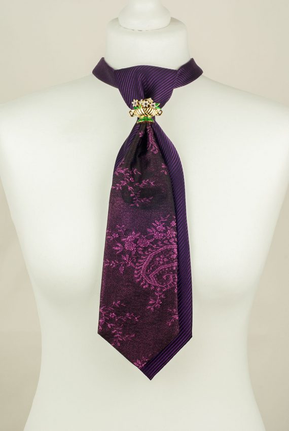 Cravate violette, Cravate scintillante, Cravate unique