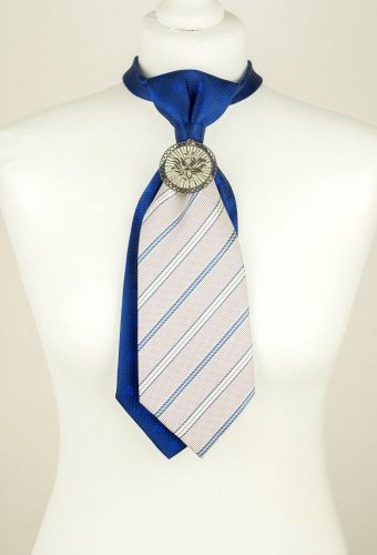 Unique Tie, Blue Silk Necktie, Ladies Tie