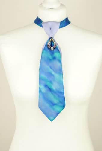 Handmade Tie, Hand Painted Silk, Turquoise Tie, Purple Tie