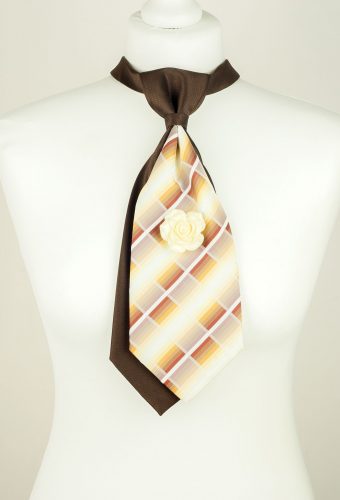 Handmade Tie, Brown Tie, Rose Tie