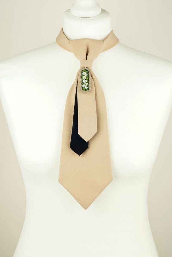 Beige Necktie, Cotton Tie
