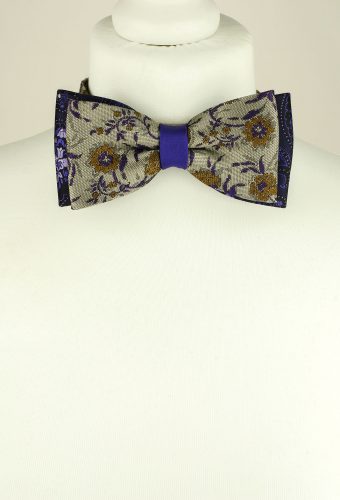 Floral Bow Tie, Purple Bow Tie, Grey Bow Tie