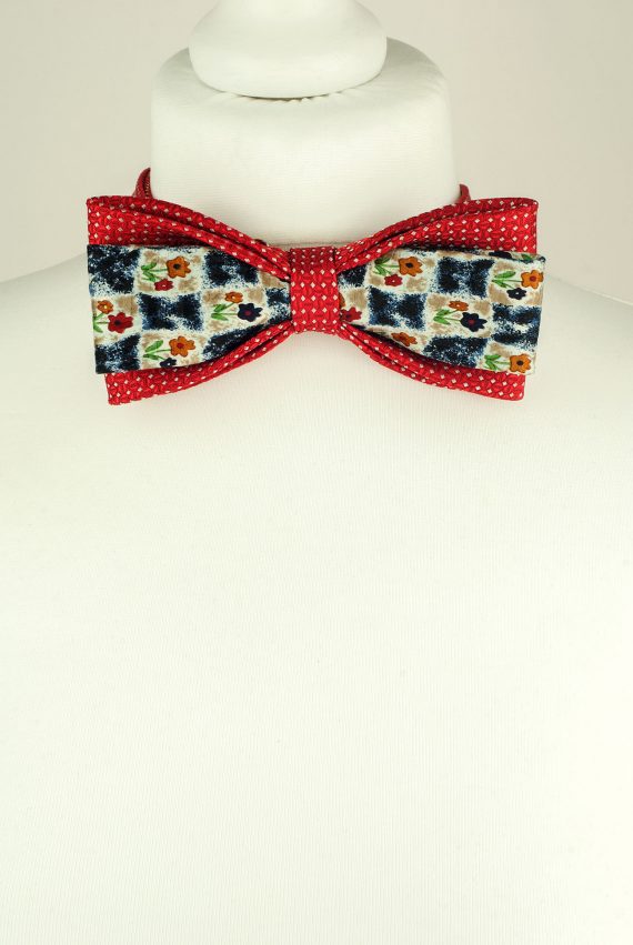 Floral Bow Tie, Red Bow Tie