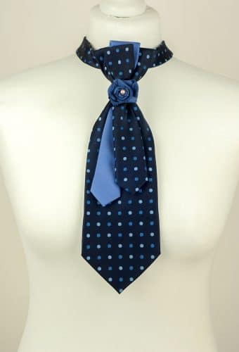 Cravate bleu marine, cravate à pois