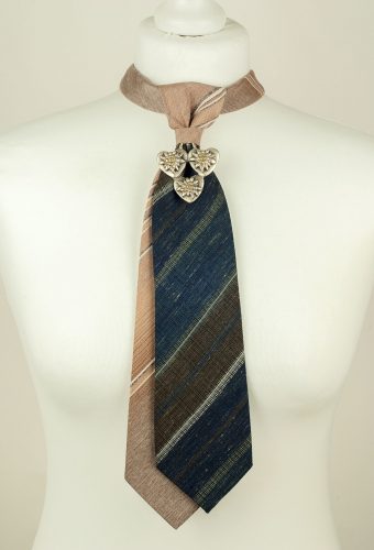 Heart Necktie, Beige Tie, Grey Tie