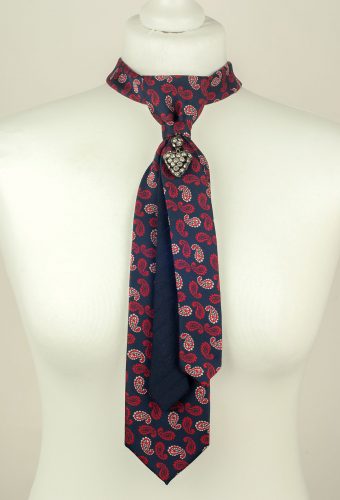 Silk Tie, Paisley Necktie, Sparkly Heart Tie, Black Tie