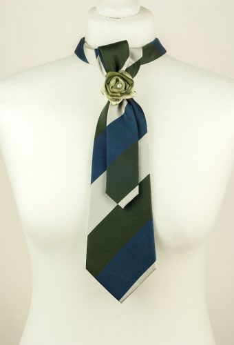 Green Tie, Striped Tie, Rose Tie