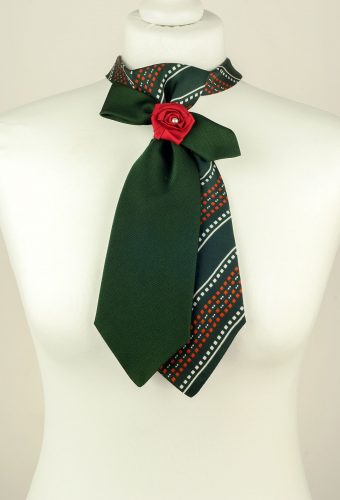 Forest Green Tie, Red Rose Tie
