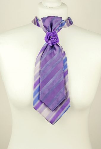 Cravate violette, Cravate rayée, Cravate rose